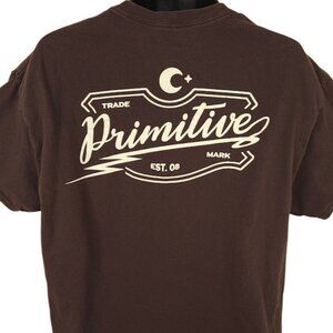 Primitive Apparel T Shirt Mens Size XL Brown Streetwear